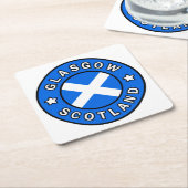 Glasgow Scotland Kartonnen Onderzetters (Schuin)