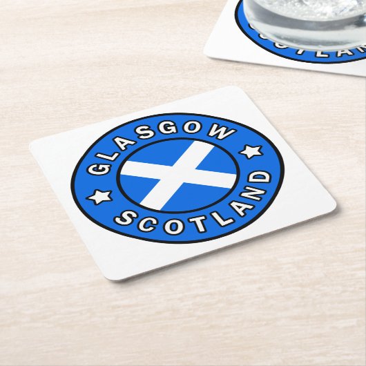 Glasgow Scotland Kartonnen Onderzetters (Schuin)
