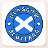 Glasgow Scotland Kartonnen Onderzetters (Voorkant)