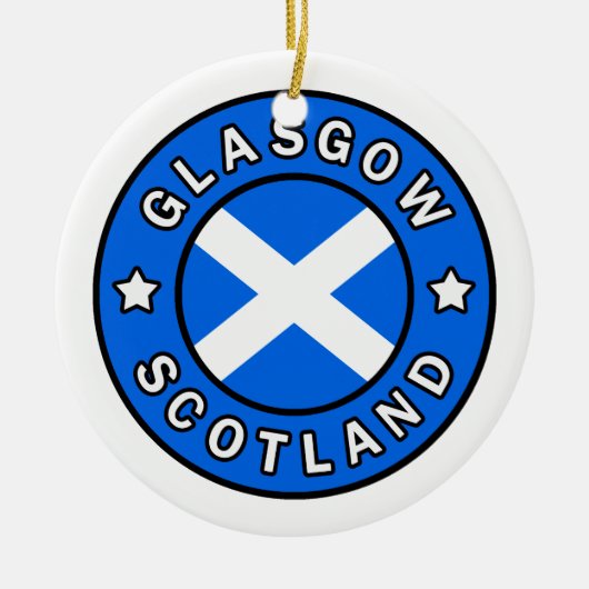 Glasgow Scotland Keramisch Ornament (Voorkant)
