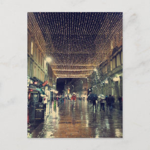 Glasgow Scotland kerstlampjes Feestdagenkaart