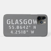 Glasgow Scotland Latitude & Longitude Case-Mate iPhone Case (Achterkant (horizontaal))