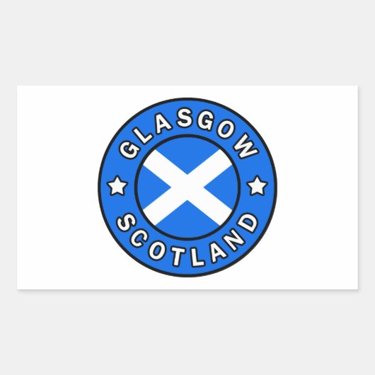 Glasgow Scotland Rechthoekige Sticker (Voorkant)