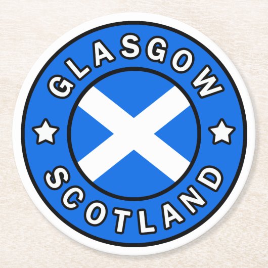 Glasgow Scotland Ronde Kartonnen Onderzetter (Voorkant)