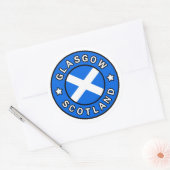 Glasgow Scotland Ronde Sticker (Envelop)