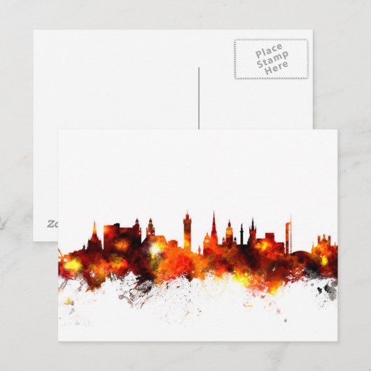 Glasgow Scotland Skyline Briefkaart (Voorkant / Achterkant)