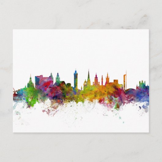 Glasgow Scotland Skyline Briefkaart (Voorkant)