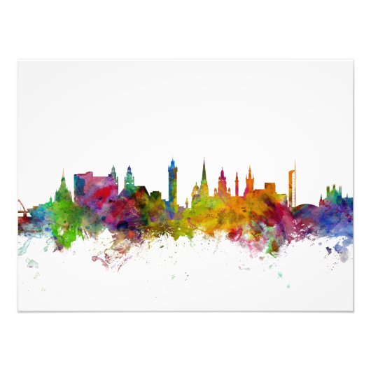 Glasgow Scotland Skyline Foto Afdruk (Voorkant)