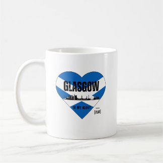 Glasgow Scotland Skyline Heart - Sinds [Jaar] Koffiemok