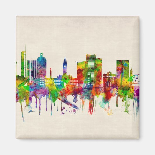 Glasgow Scotland Skyline Magneet (Voorkant)