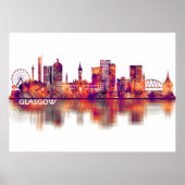 Glasgow Scotland Skyline Poster (Voorkant)
