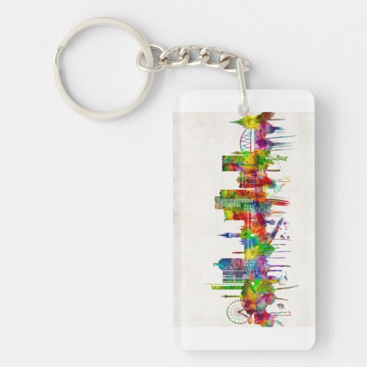 Glasgow Scotland Skyline Sleutelhanger (Voorkant)