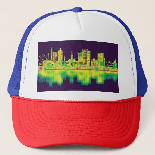 Glasgow Scotland Skyline Trucker Pet (Voorkant)