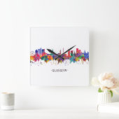 Glasgow Scotland Skyline Vierkante Klok (Huis)