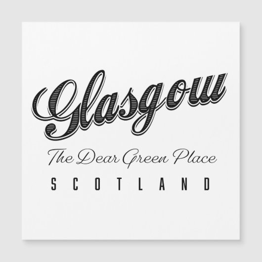 Glasgow Scotland "The Beste Green Place" (Voorkant)