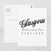 Glasgow Scotland "The Beste Green Place" Briefkaart (Voorkant / Achterkant)