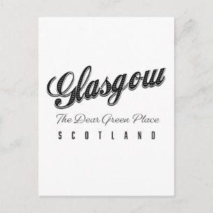 Glasgow Scotland "The Beste Green Place" Briefkaart