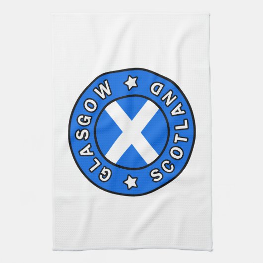 Glasgow Scotland Theedoek (Verticaal)