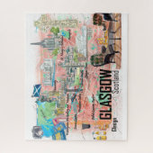 Glasgow Scotland Travel Map  Legpuzzel (Verticaal)