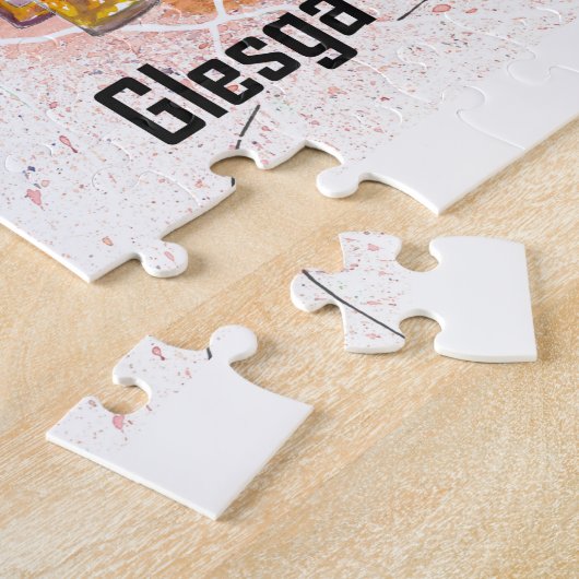 Glasgow Scotland Travel Map Legpuzzel (Zijkant)