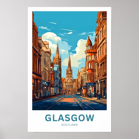 Glasgow Scotland Travel Print (Voorkant)