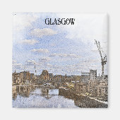Glasgow Scotland UK Cityscape Uitzicht Magneet (Voorkant)