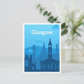 Glasgow Scotland UK Vintage Travel Illustration Briefkaart (Staand voorkant)