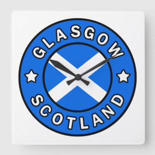 Glasgow Scotland Vierkante Klok
