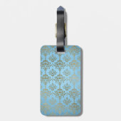 Glasgow Scottisn Girl Dancing with Bagpiper Bagagelabel (Achterkant verticaal)