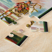 Glasgow Scottisn Girl Dancing with Bagpiper Legpuzzel (Zijkant)