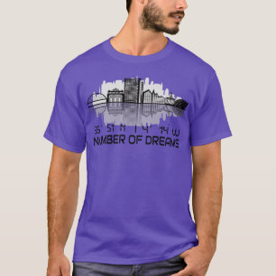 Glasgow Skyline GPS coördinaten City Dream City T-shirt