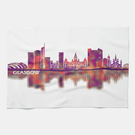 Glasgow Skyline Theedoek (Horizontaal)