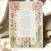 Glasgow Style Waterverf Wedding Kaart