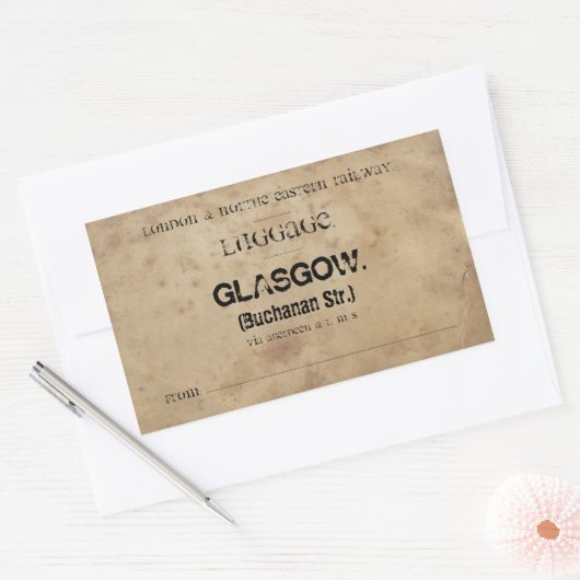 Glasgow (To customize) Rechthoekige Sticker (Envelop)