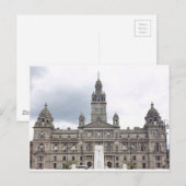 Glasgow Town Hall Briefkaart (Voorkant / Achterkant)