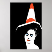 Glasgow Traffic Cone Girl Poster Print (Voorkant)