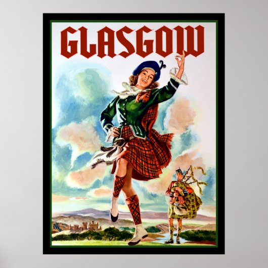 Glasgow Travel Poster (Voorkant)