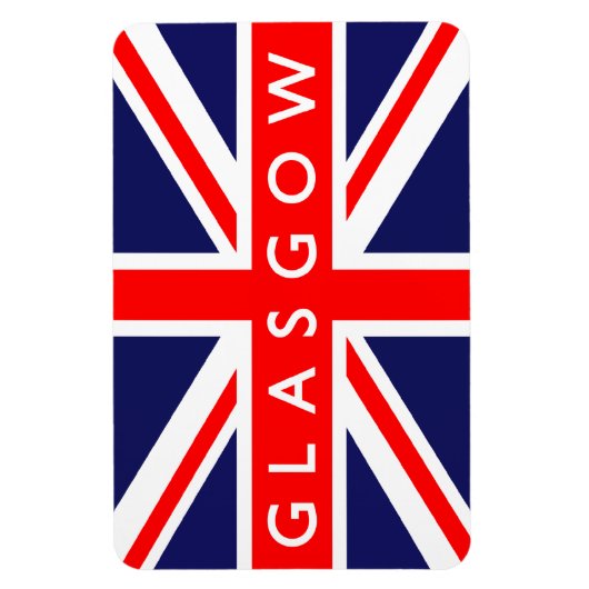 Glasgow UK Flag Magneet (Verticaal)