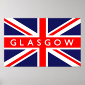 Glasgow UK Flag Poster (Voorkant)