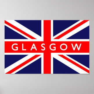 Glasgow UK Flag Poster