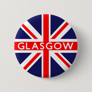 Glasgow UK Flag Ronde Button 5,7 Cm