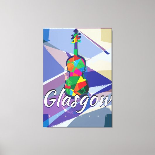Glasgow vintage reisposter canvas afdruk (Voorkant)