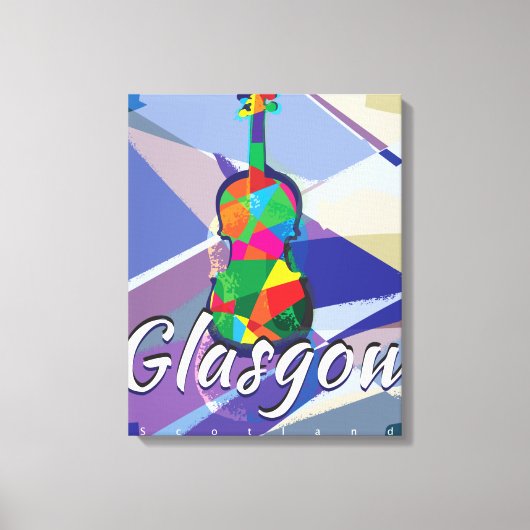 Glasgow vintage reisposter canvas afdruk (Voorkant)
