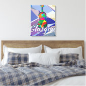 Glasgow vintage reisposter canvas afdruk (Insitu (Slaapkamer))