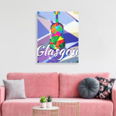 Glasgow vintage reisposter canvas afdruk (Insitu (Woonkamer))