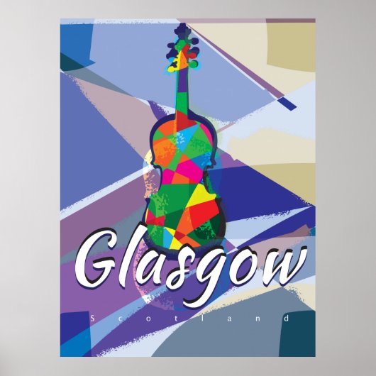Glasgow Vintage Travel poster (Voorkant)