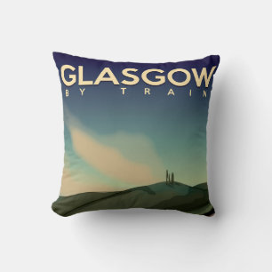 Glasgow vintage treinaffiche kussen