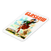 Glasgow, vrouw in kilt, magneet (Linkerzijde)