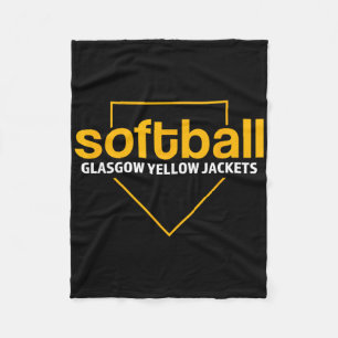 Glasgow Yellow Jackets Softbal Thuisplaat Fleece Deken