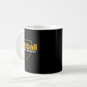 Glasgow Yellow Jackets Softbal Thuisplaat Koffiemok (Voorkant links)